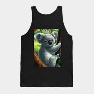 A koala hanging from a tree Tank Top